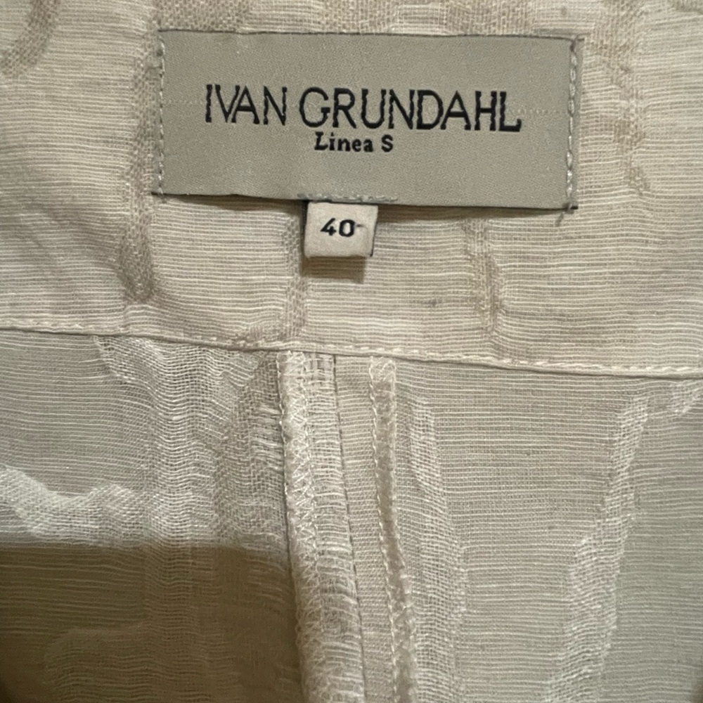Ivan Grundahl Cream Women's linen wrap Jacket - Picture 4 of 5